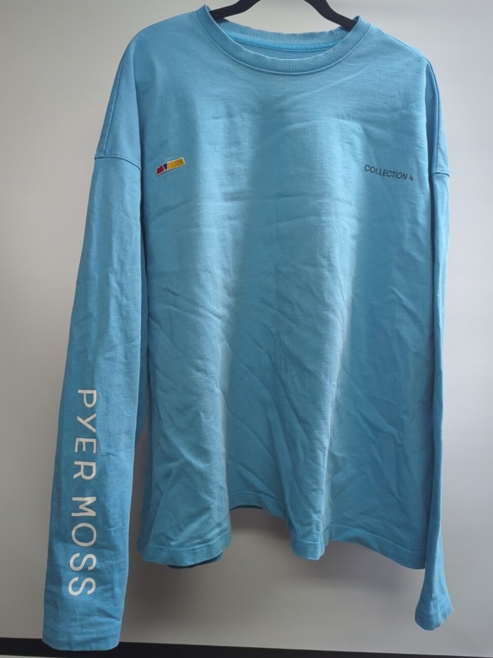 Reebok x Pyer Moss Tee shirt sweatshirt Extra Large blue MSRP $150 oversized